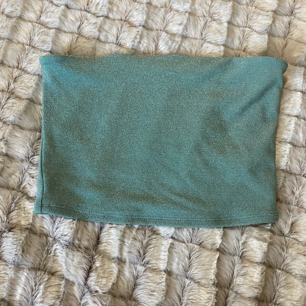 Forever 21 Teal tube top glitter